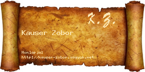 Kauser Zobor névjegykártya
